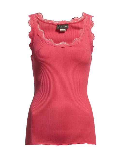 Rwbabette Silk Sl U-Neck Long Lace Rosemunde Pink