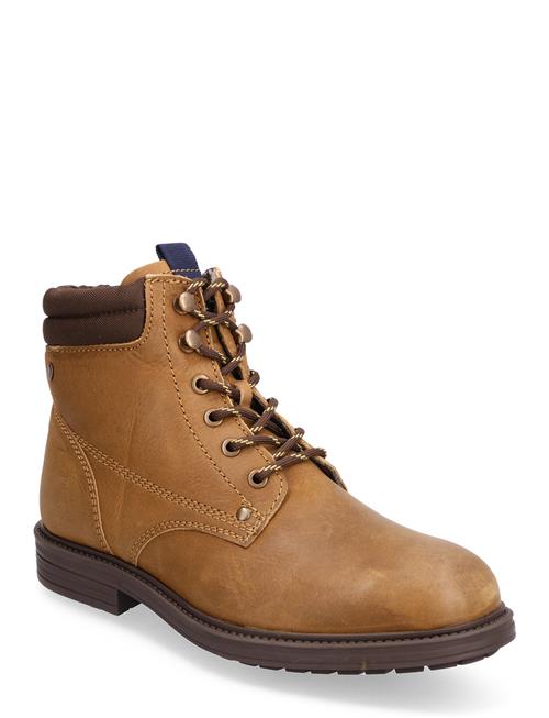 Se Jack & Jones Jfwsolomon Leather Boot Sn Jack & J S Beige ved Booztlet