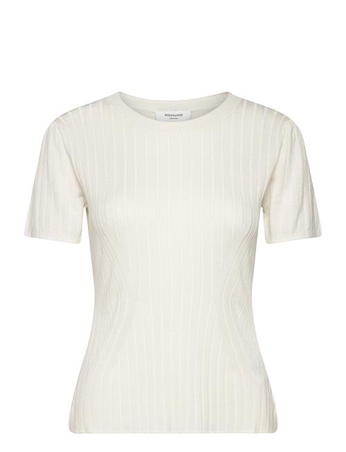 Se Rosemunde Knit T-Shirt Rosemunde Cream ved Booztlet