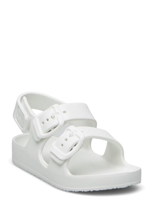 Flip Flops Buckles Mango White