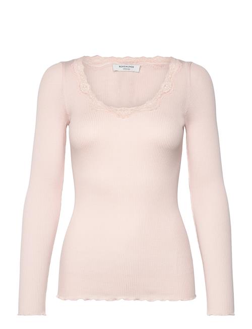 Rosemunde Rwbabette Ls U-Neck Lace Top Rosemunde Pink