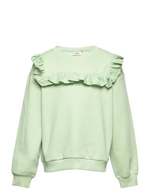 Kids Only Kogofelia L/S Frill O-Neck Bo Swt Kids Only Green