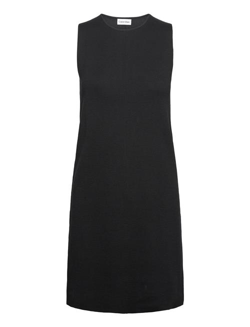 Calvin Klein Extra Fine Wool Shift Dress Calvin Klein Black