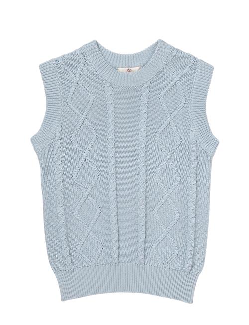 Copenhagen Colors Knitted Cable Vest Copenhagen Colors Blue