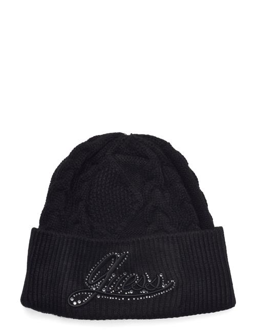 Se GUESS Jeans Roselyn Beanie Swtr GUESS Jeans Black ved Booztlet