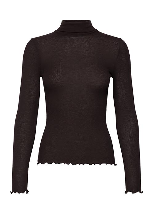 Se Rosemunde Wool Turtle Neck Rosemunde Brown ved Booztlet