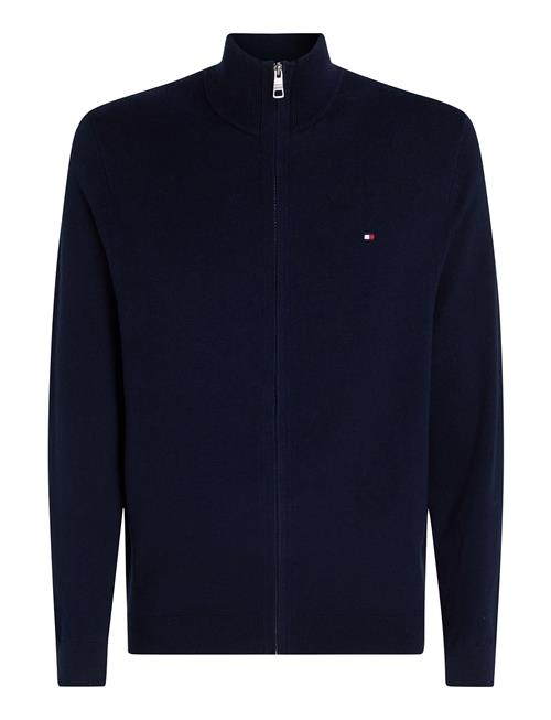 Se Tommy Hilfiger Pima Org Ctn Cashmere Zip Thru Tommy Hilfiger Navy ved Booztlet