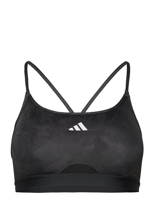 Se adidas Performance Aer Ls Aop Bra Adidas Performance Grey ved Booztlet