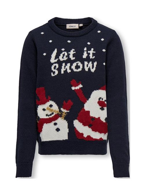 Se Kids Only Kogxmas Happy Ls O-Neck Knt Kids Only Navy ved Booztlet