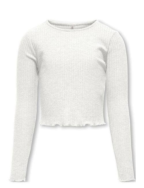 Se Kids Only Kognella L/S O-Neck Top Cs Jrs Kids Only White ved Booztlet