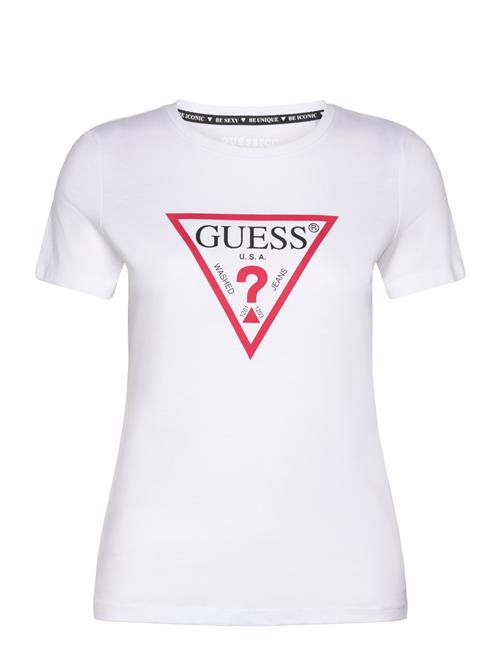 Se GUESS Jeans Ss Cn Original Tee GUESS Jeans White ved Booztlet