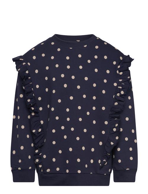 Petit Piao Sweat Shirt Line Ruffel Petit Piao Navy