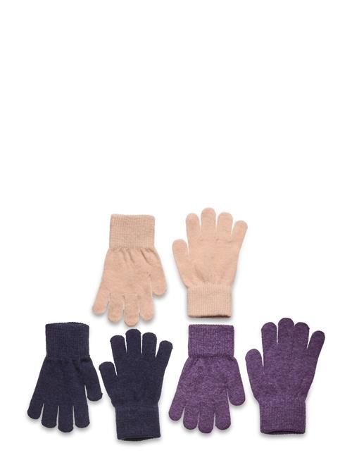 Se Minymo Magic Gloves Knit 3-Pack Minymo Patterned ved Booztlet