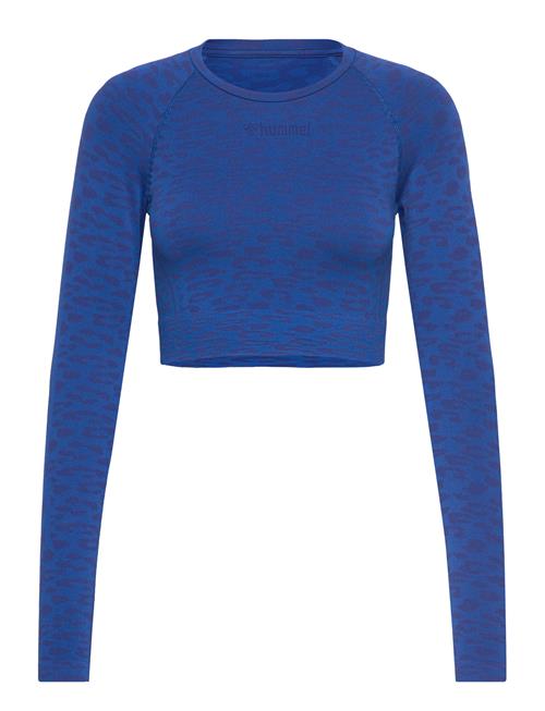 Hmlmt Leo Seamless Crop T-Shirt L/S Hummel Blue