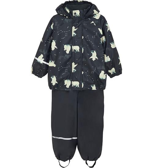 Se CeLaVi CeLaVi Regntøj m. Fleece - Navy ved KidsWorld