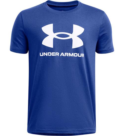 Se Under Armour T-Shirt - Sportstyle Logo - Tech Blue ved KidsWorld