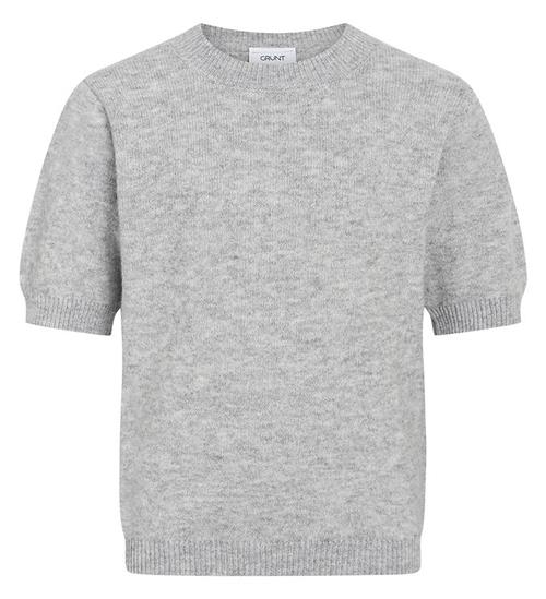 Se Grunt Grunt T-shirt - Strik - GRIsa - Grey ved KidsWorld