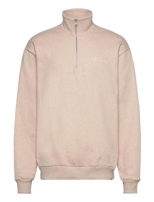 Se Les Deux Crew Half-Zip Sweatshirt Les Deux Beige ved Booztlet