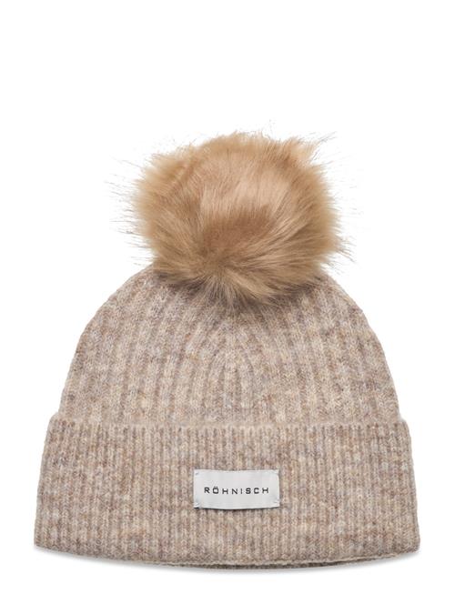 Se Röhnisch Pom Rib Beanie Röhnisch Beige ved Booztlet