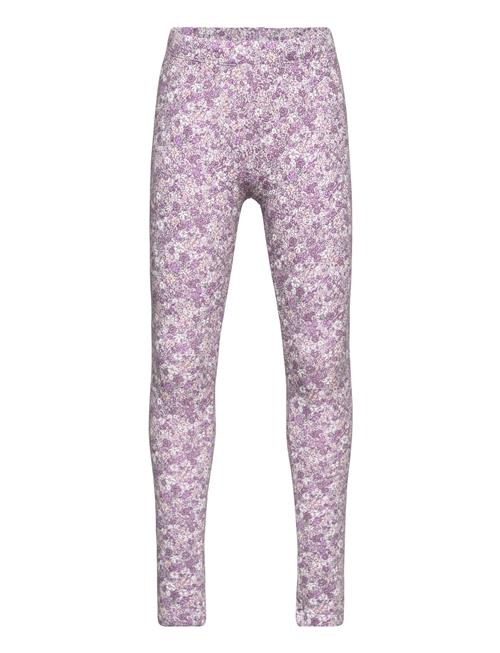 Se Lindex Leggings Flower Aop Lindex Purple ved Booztlet