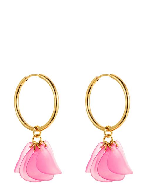 By Jolima Nice Hoop Earring By Jolima Pink