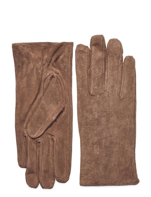 Pieces Pccomet Suede Gloves Pieces Brown