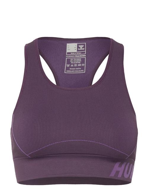 Se Hummel Hmlte Christel Seamless Sports Top Hummel Purple ved Booztlet