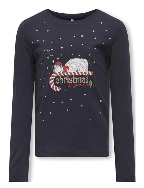 Se Kids Only Kogxmas Life Yrsa Life Reg L/S Top Jrs Kids Only Navy ved Booztlet