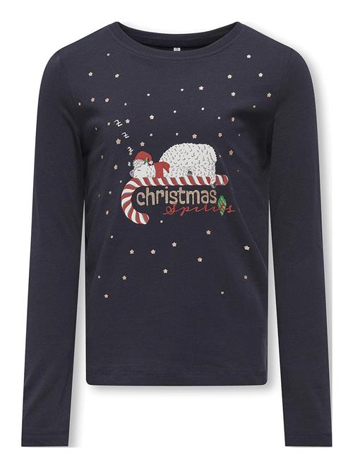 Kogxmas Yrsa Christmas Reg L/S Top Jrs Kids Only Navy
