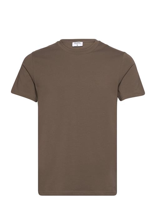 Se Filippa K Stretch Cotton Tee Filippa K Brown ved Booztlet