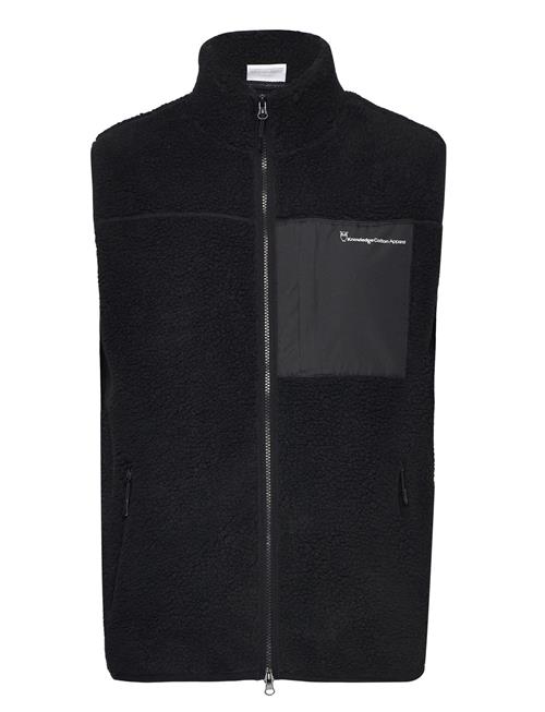 Knowledge Cotton Apparel Teddy Fleece Vest - Grs/Vegan Knowledge Cotton Apparel Black