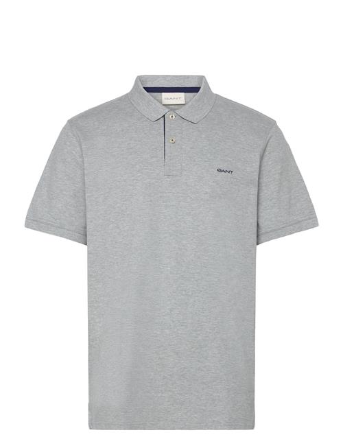 Se GANT Reg Contrast Pique Ss Polo GANT Grey ved Booztlet