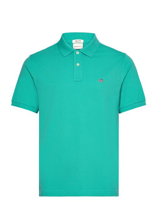 Reg Shield Ss Pique Polo GANT Green