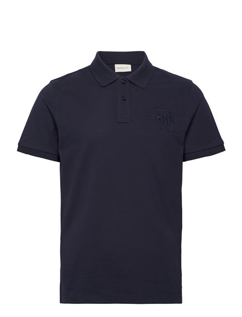 GANT Reg Tonal Shield Ss Polo GANT Navy