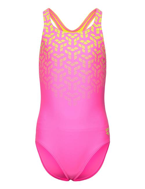 Arena Girl's Arena Kikko V Swimsuit Swim Pro Back Black- Arena Pink