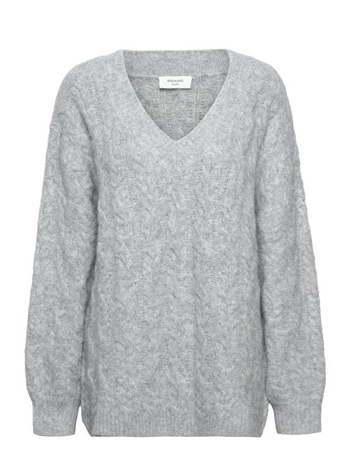 Rosemunde Cable Knit V-Neck Rosemunde Grey