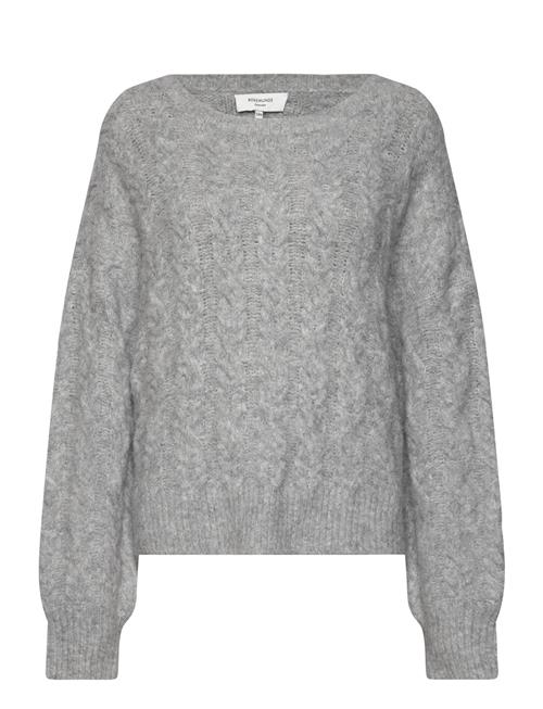 Cable Knit O-Neck Rosemunde Grey