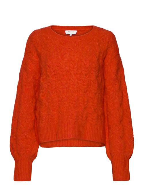 Cable Knit O-Neck Rosemunde Red