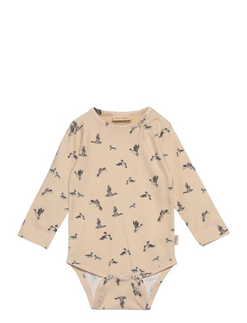 Petit Piao Body L/S Printed Petit Piao Beige