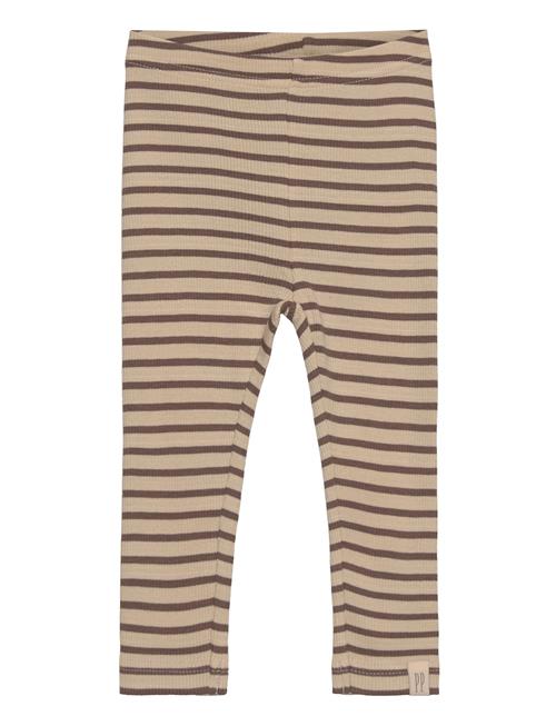 Petit Piao Legging Modal Striped Petit Piao Beige