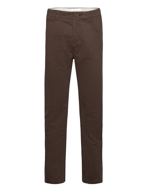 Se Knowledge Cotton Apparel Chuck Regular Chino Twill Pants - G Knowledge Cotton Apparel Brown ved Booztlet