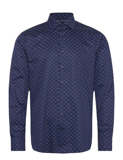 Michael Kors Mk Diamond Print Slim Shirt Michael Kors Navy