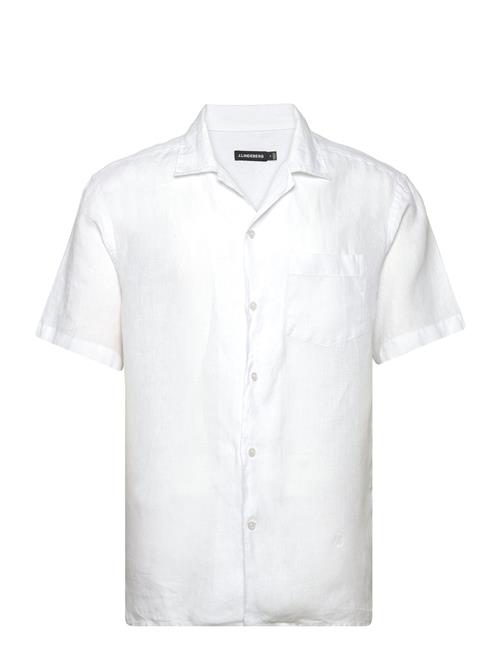 J. Lindeberg Elio Linen Melange Shirt J. Lindeberg White