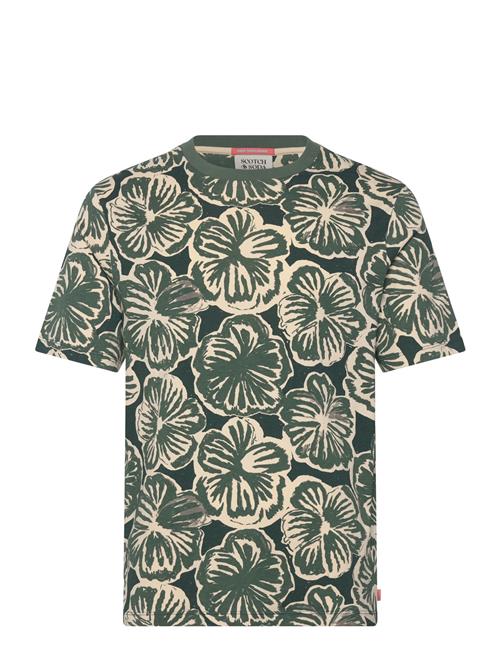 Se Scotch & Soda Big All Over Print T-Shirt Scotch & Soda Green ved Booztlet