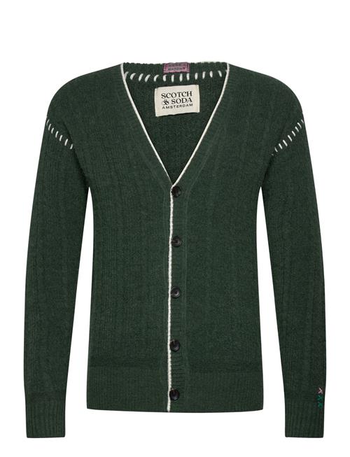 Se Scotch & Soda Alpaca Dropped Shoulder Cardigan Scotch & Soda Green ved Booztlet