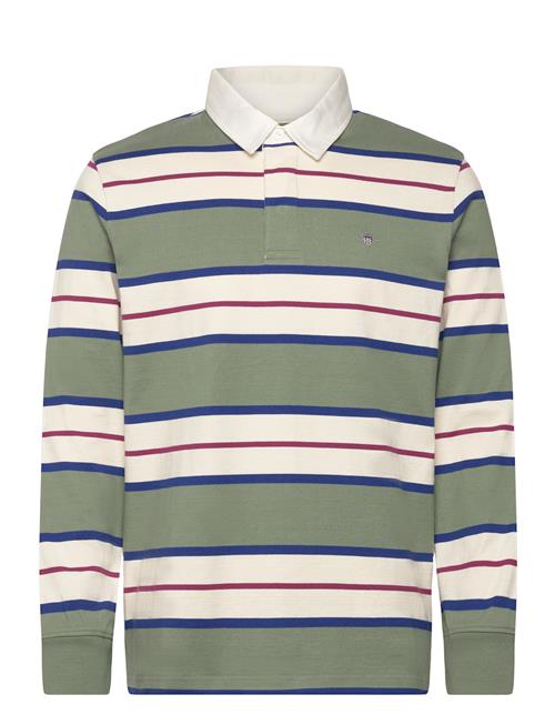 Se GANT Striped Heavy Rugger GANT Green ved Booztlet