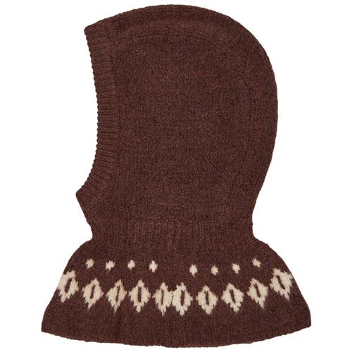 Copenhagen Colors Balaclava i Dark Brown og Cream | Brun | 53/54 cm