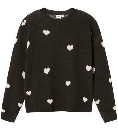 Se Name It Bluse - Strik - NmfOdessa Ls Knit - Black ved KidsWorld