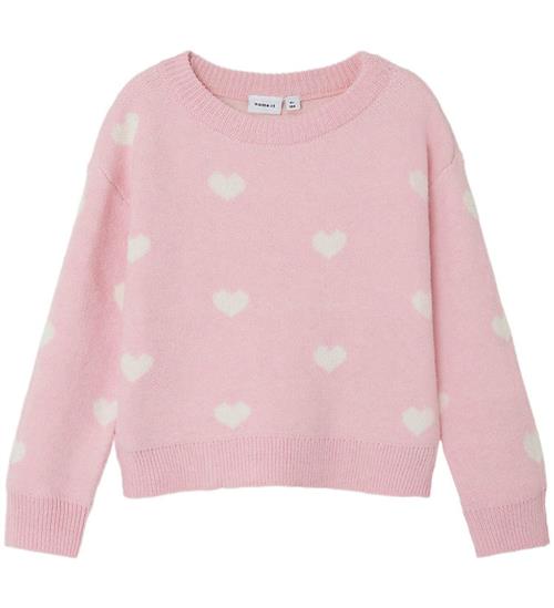 Se Name It Bluse - Strik - NmfOdessa Ls Knit - Roseate Spoonbill ved KidsWorld