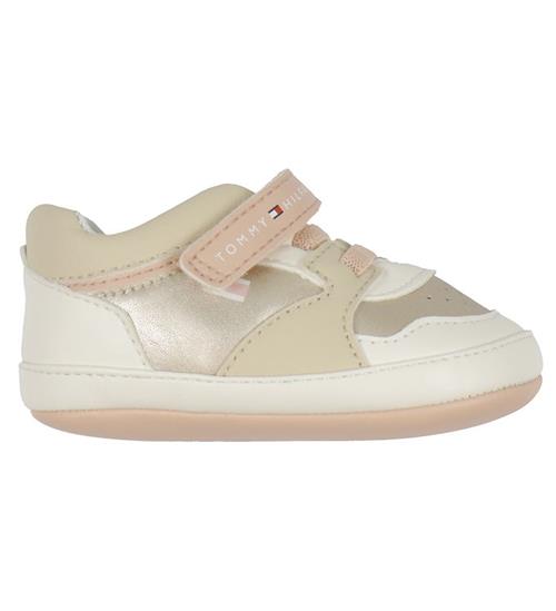 Se Tommy Hilfiger Sko - Low Cut - Butter/Platinum/Pink ved KidsWorld